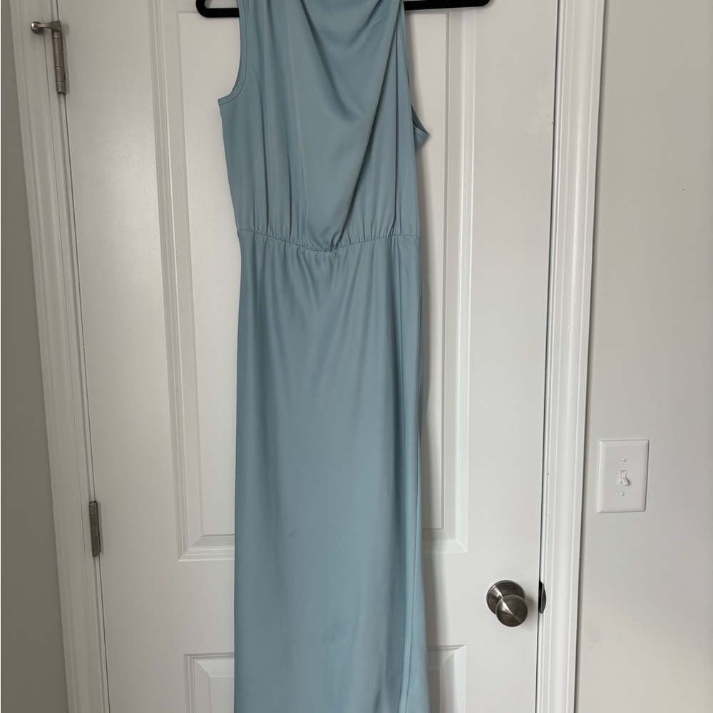 Chic One Shoulder Light Blue Dress
